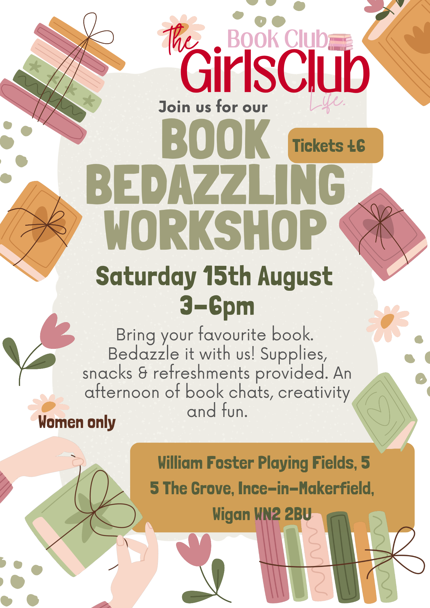 Book Bedazzling Workshop - The Girls Book Club